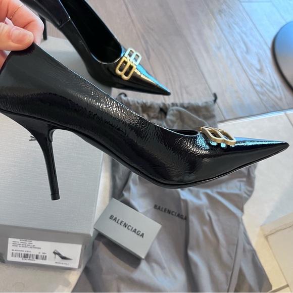 Brand New Balenciaga US 8.5 Square Knife BB 80mm Pumps - Picture 3 of 8